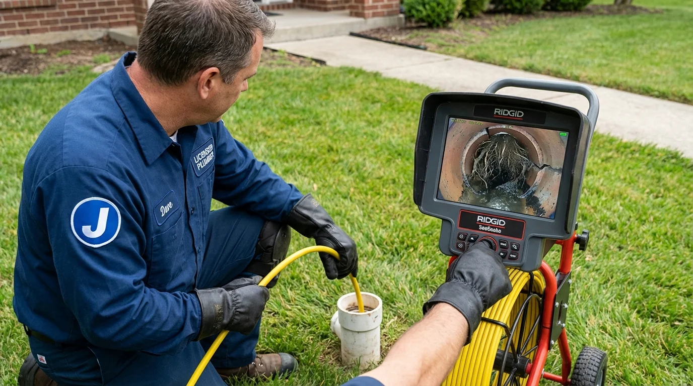 Sewer camera inspection being performed by Johns Plumbing LLC in Allison